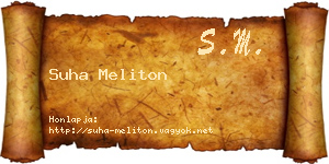 Suha Meliton névjegykártya